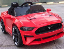 Load image into Gallery viewer, 12V Mustang GT Style with Parental Remote Control, Music, LED lights, Upgraded Leather Seats &amp; Eva Rubber Wheels! (Red) Ride On Cars FREDDO 
