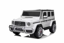 Load image into Gallery viewer, **Pre Order Ships July 30** 24V Large Mercedes Benz G Wagon G63 AMG 4x4 with upgraded Leather seats, Bluetooth, 4 motors, Remote control &amp; More! (White) Ride On Cars FREDDO 
