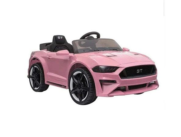 12V Mustang GT Style with Parental Remote Control, Music, LED lights, Upgraded Leather Seats & Eva Rubber Wheels! (Pink) Ride On Cars FREDDO 