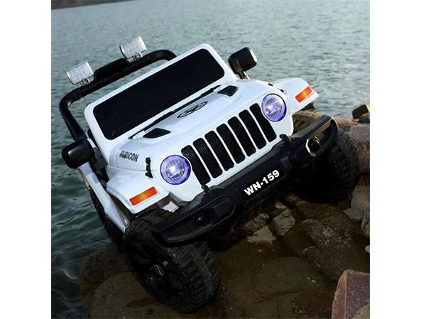 ***Pre Order Ships Nov 30th 2021*** 12V Jeep Wrangler Style with Parental Remote Control, Dual Motors, System & More! (White) Ride On Cars FREDDO 