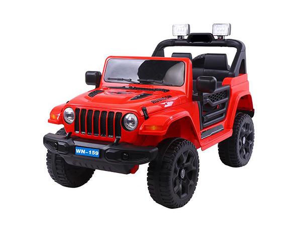 ***Pre Order Ships Nov 30th 2021*** 12V Jeep Wrangler Style with Parental Remote Control, Dual Motors,Sound System & More! (Red) Ride On Cars FREDDO 
