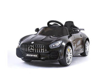 Load image into Gallery viewer, Mercedes Benz AMG GTR Ride on Car Black with Parental Remote Control, Sound system, LED lights, Eva Rubber tires and Leather seats! One Seater Ride On Cars FREDDO 

