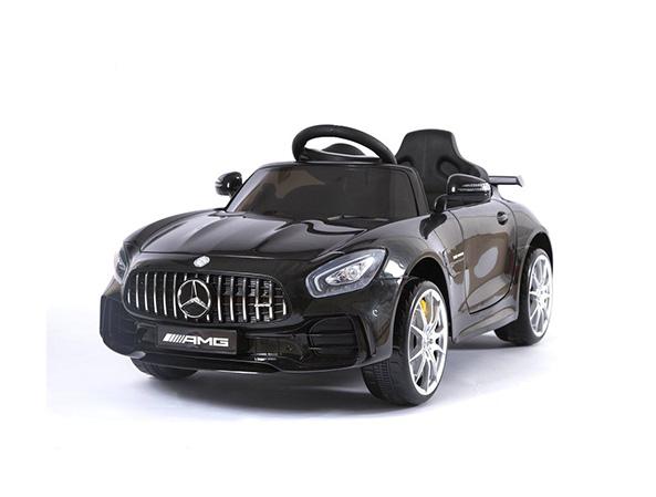 Mercedes Benz AMG GTR Ride on Car Black with Parental Remote Control, Sound system, LED lights, Eva Rubber tires and Leather seats! One Seater Ride On Cars FREDDO 