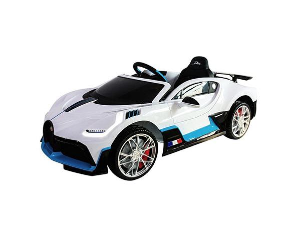 Bugatti Divo with Dual Motors, 12V, Music , Sound System, Signature LED Lights & Parental Remote Control! White Ride On Cars FREDDO 