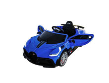 Load image into Gallery viewer, Bugatti Divo with Dual Motors, 12V, Music , Sound System, Signature LED Lights &amp; Parental Remote Control! BLUE Ride On Cars FREDDO 
