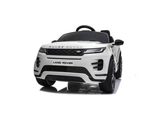 Load image into Gallery viewer, Land Rover Evoque with Dual Motors, 12V, Music , Sound System, Signature LED Lights &amp; Parental Remote Control &amp; Upgraded Leather Seats! White Ride On Cars FREDDO 
