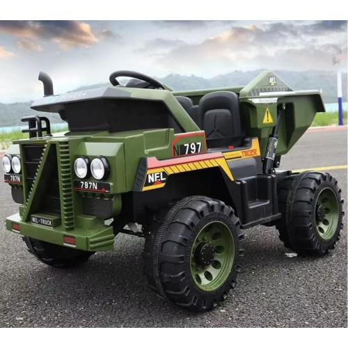 OFF-ROAD 4x4 Dump Truck Kids Ride On Car with Remote Control and Electronic Dumper Ride On Cars FREDDO 