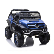 Load image into Gallery viewer, Mercedes Benz Unimog Ride on Car Blue Ride On Cars FREDDO 
