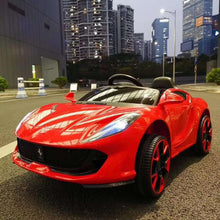 Load image into Gallery viewer, *Pre-Order Ships August 10th*12V Ferrari Style with Parental Remote Control, Dual Motors, LED lights, Sounds system! For ages 1-7 Ride On Cars FREDDO 
