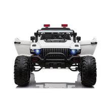 Load image into Gallery viewer, Monster Truck with X-large tires, sound system, LED lights, 4x4 &amp; parental Remote control &amp; upgraded Leather seats! Ride On Cars FREDDO 
