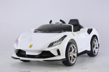 Load image into Gallery viewer, 12V Ferrari F8 Style with Parental Remote Control, Dual Motors, LED Lights &amp; more! (White) Ride On Cars FREDDO 
