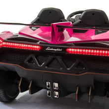 Load image into Gallery viewer, 24V Large Two seater 4x4 Lamborghini Veneno with upgraded Leather Seats, Eva Rubber Tires, LED Lights, Sound System, Remote Control &amp; More! (Pink) Ride On Cars FREDDO 
