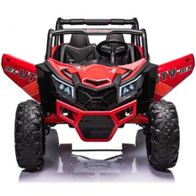 Load image into Gallery viewer, XXL 24V UTV with EVA Rubber Wheels, 4x4, Parental Remote control, Sound System &amp; TV Screen! (Red) Ride On Cars FREDDO 
