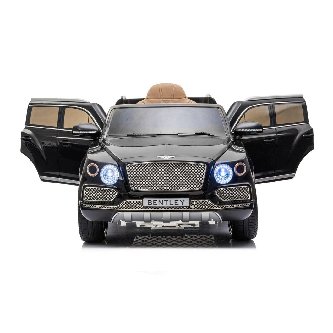 2022 Bentley Bentayga 12V Dual Motors with Remote Control, Rubber Tires, Sound System & Leather Seats! (black) Ride On Cars FREDDO 