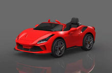 Load image into Gallery viewer, *Pre Order Ships August 15th* 12V Ferrari F8 Style with Parental Remote Control, Dual Motors, LED Lights &amp; more! (Red) Ride On Cars FREDDO 

