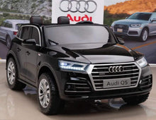 Load image into Gallery viewer, 2022 Audi Q5, 24V with Remote Control, Leather Seats, Sound System, Upgraded tires &amp; more! (Black) Ride On Cars FREDDO 
