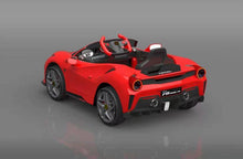 Load image into Gallery viewer, *Pre Order Ships August 15th* 12V Ferrari F8 Style with Parental Remote Control, Dual Motors, LED Lights &amp; more! (Red) Ride On Cars FREDDO 
