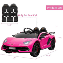 Load image into Gallery viewer, Lamborghini Aventador SVJ Sports Ride on Car PINK Ride On Cars FREDDO 
